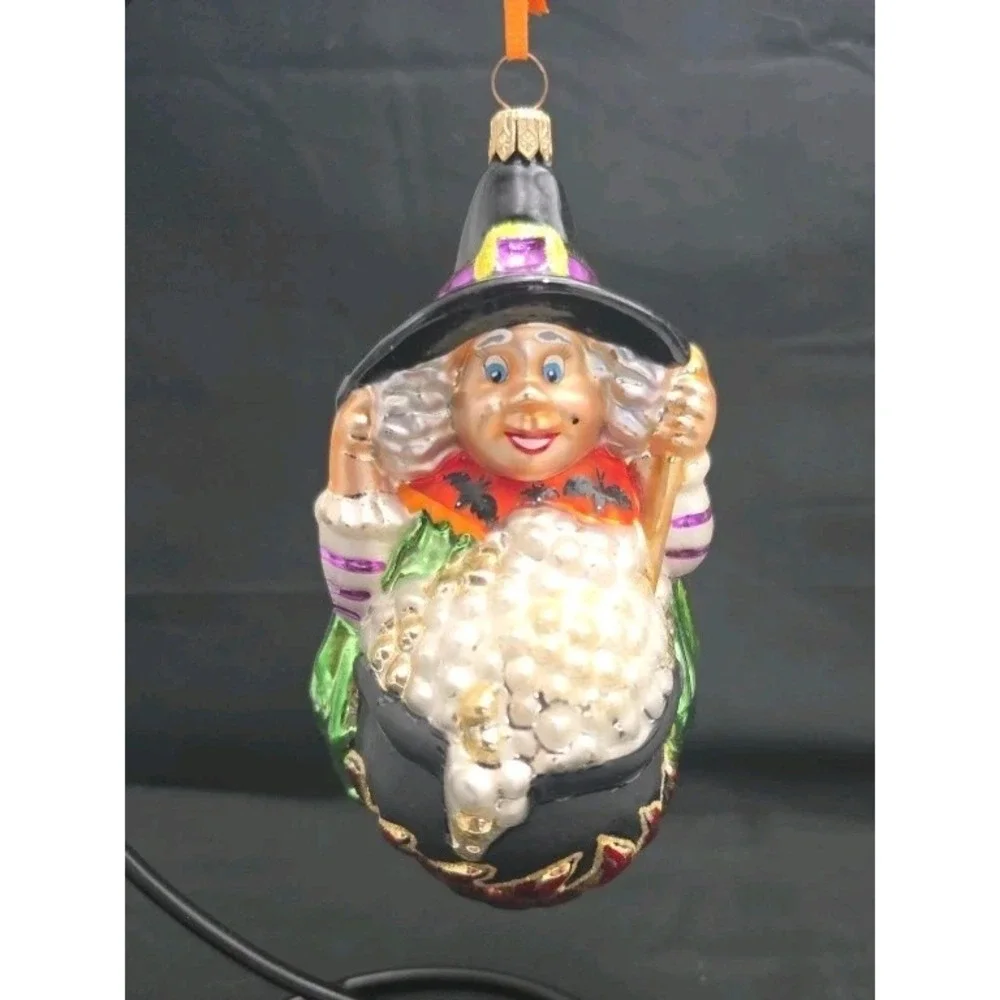 Christopher Radko Soup's On 99-104-0 Witch Cauldron Halloween Ornament 1999 VTG